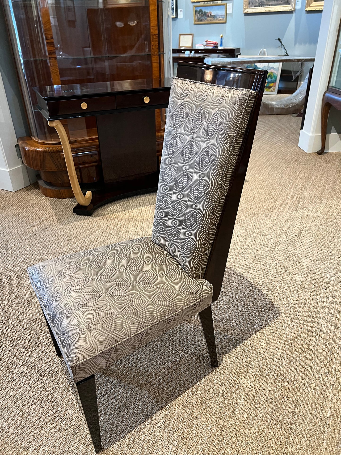 Art Deco French Dining Room Chair in Walnut