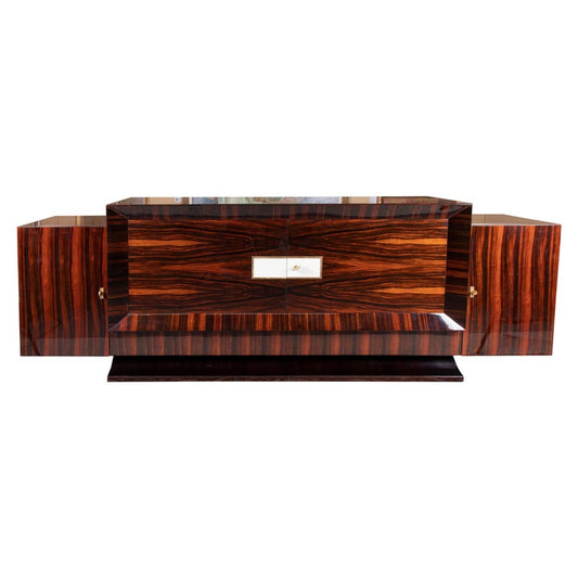 Grand Art Deco Macassar Veneer Sideboard