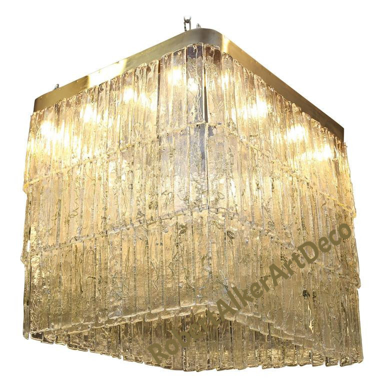 Grand Mid-Century Murano Chandelier Made by Mazzega