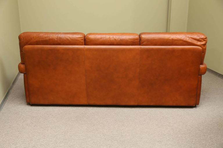 Italian Mid-century Leather Sofa